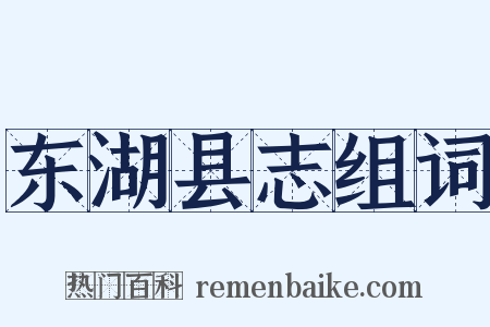 东湖县志组词是什么意思的图片